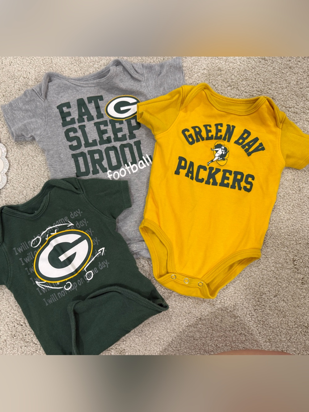 Green Bay Packers Baby Bodysuit & Tee Set - Green, Gold, Gray